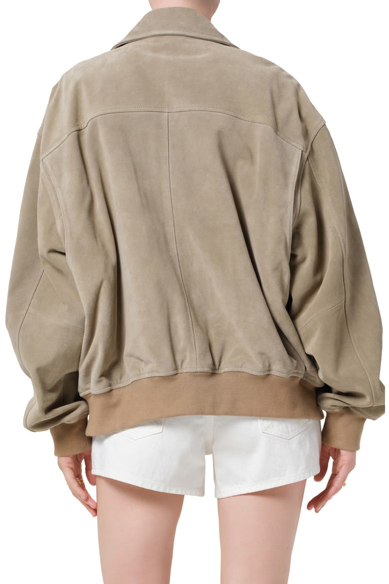 Vivienne Suede Jacket, Alternate, color, DEEP OLIVE