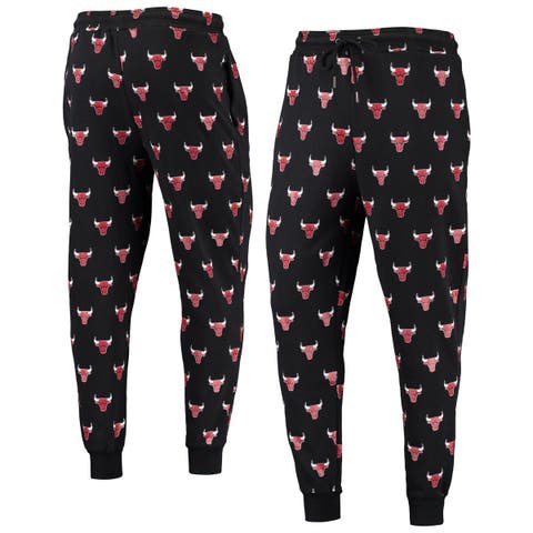 Black Chicago Bulls Allover Logo Jogger Pants