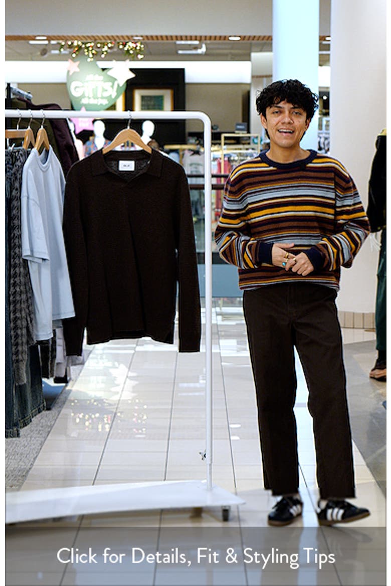 Paul 60019 Long Sleeve Ribbed Organic Cotton Polo Sweater video