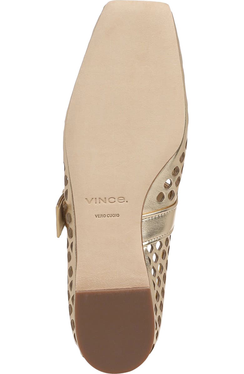 Vince Daniela Perforated Mary Jane Flat, Alternate, color, Champagne