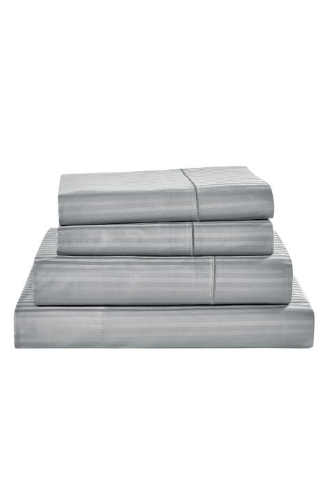 500 Thread Count Damask Stripe Sheet Set