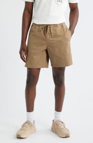 Roark Made to Fade Stretch Cotton Drawstring Shorts