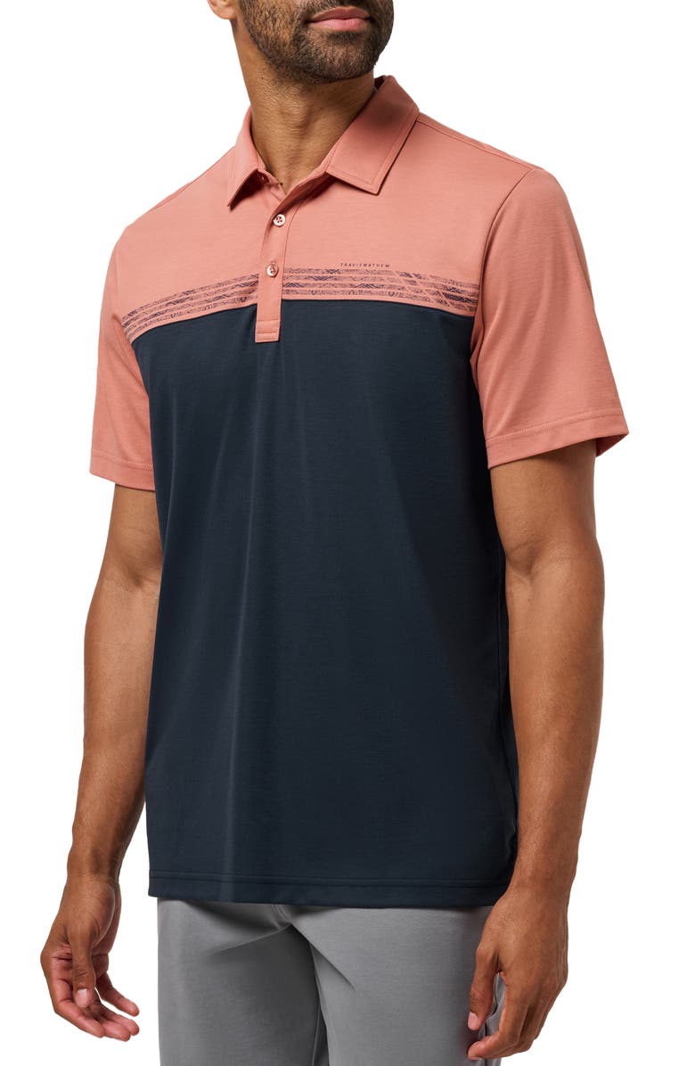 TravisMathew Society Rule Cotton Blend Polo, Alternate, color, Brick Dust