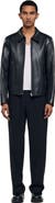SANDRO Zip-up leather jacket