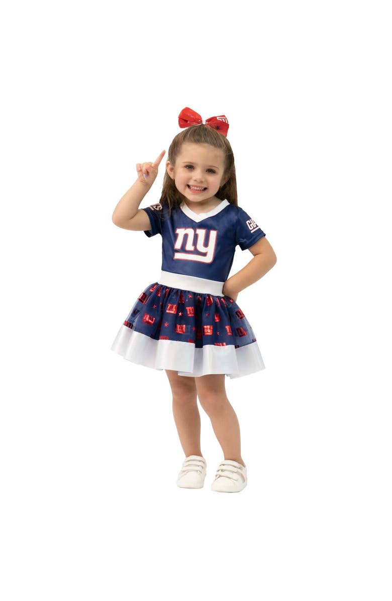 JERRY LEIGH Girls Toddler Royal New York Giants Tutu Tailgate Game Day V-Neck Costume, Main, color,
