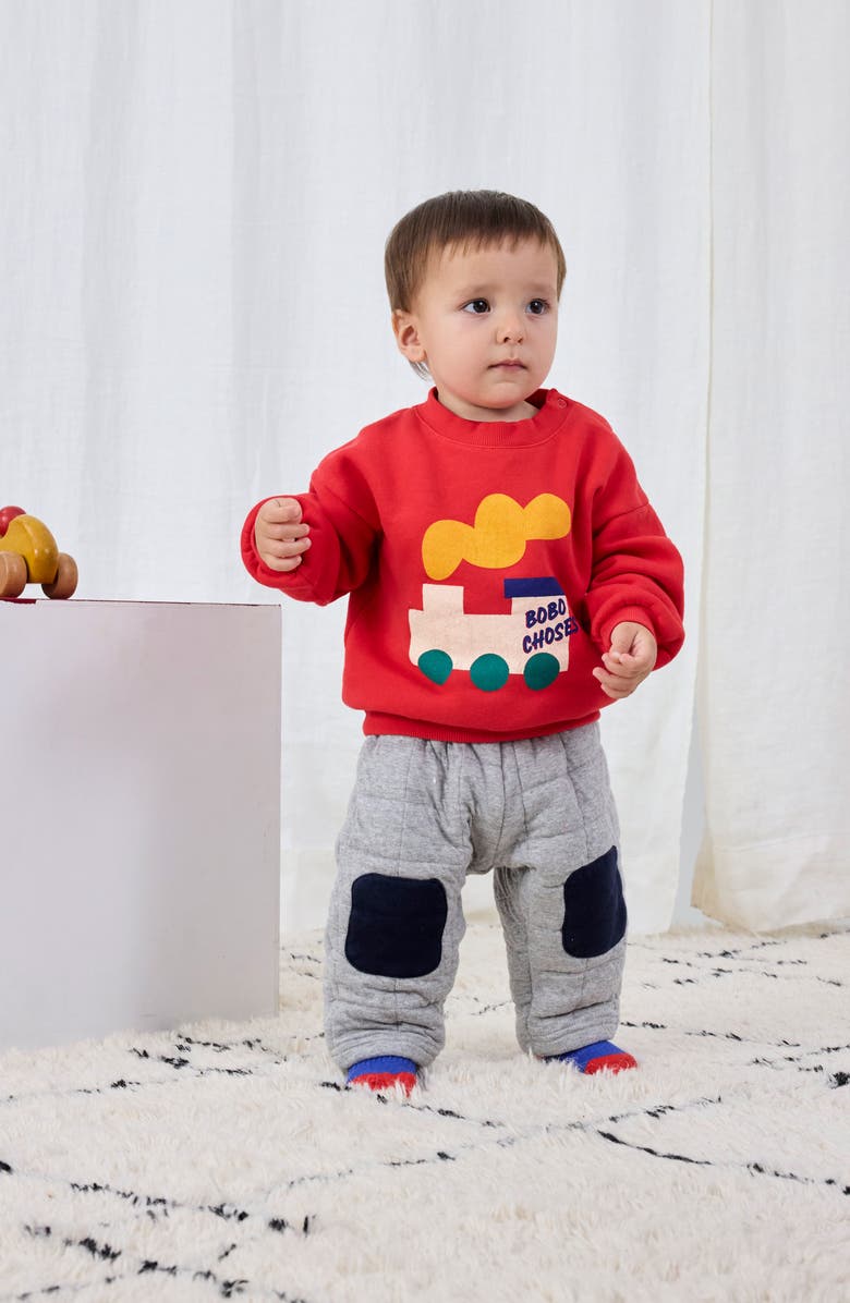 Bobo Choses Choo Choo Cotton Sweatshirt, Alternate, color, Red