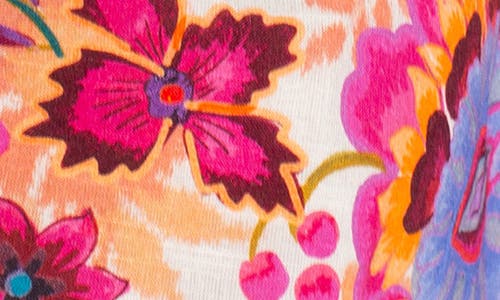 Liverpool Los Angeles Floral Puff Sleeve Button-up Top In Flower Of Paradise Multi