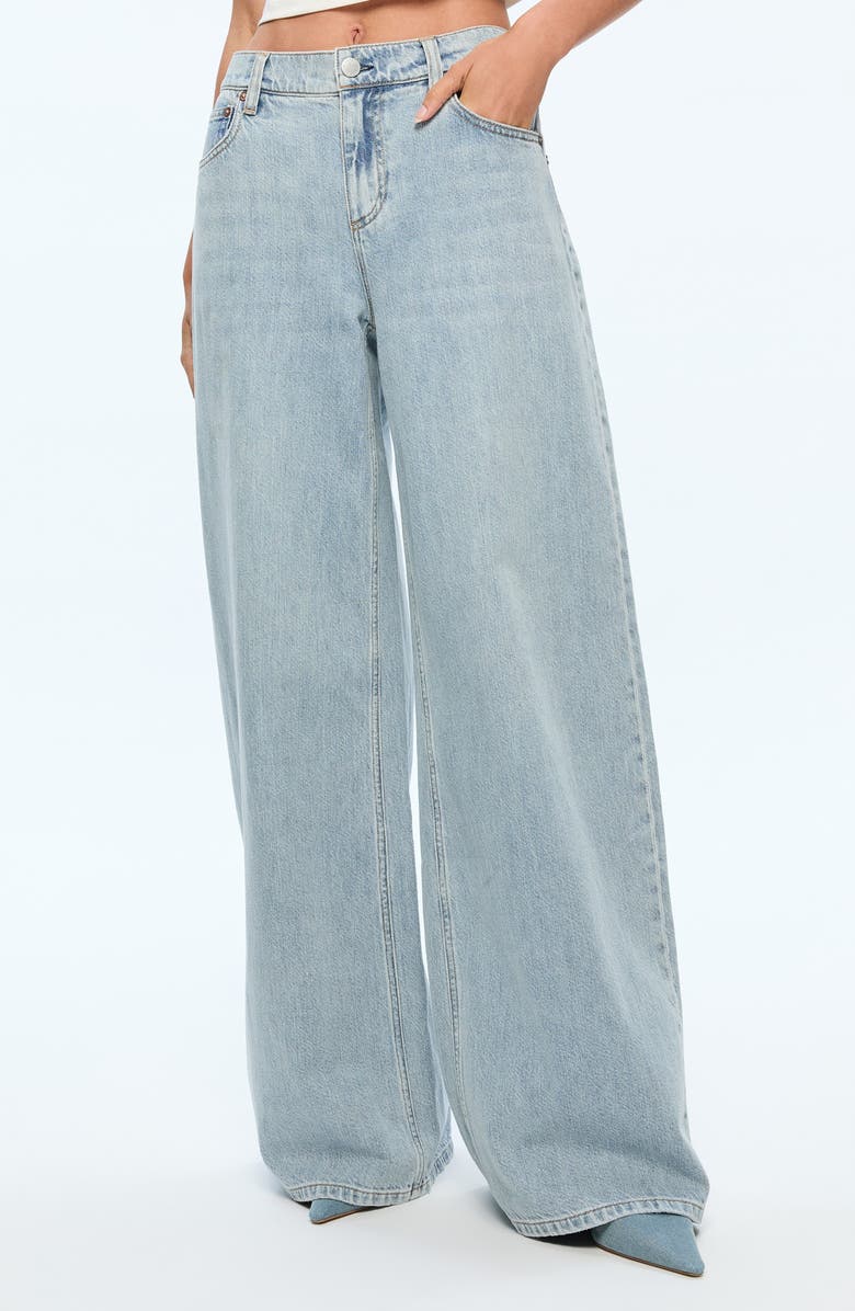 Alice + Olivia Harper Super Baggy Jeans, Main, color, 