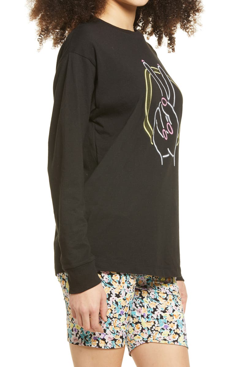 BP. Women's The Time Is Now Graphic Long Sleeve Tee, Alternate, color,