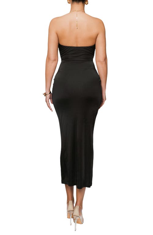 Jluxlabel Cutout Chain Halter Midi Dress In Black