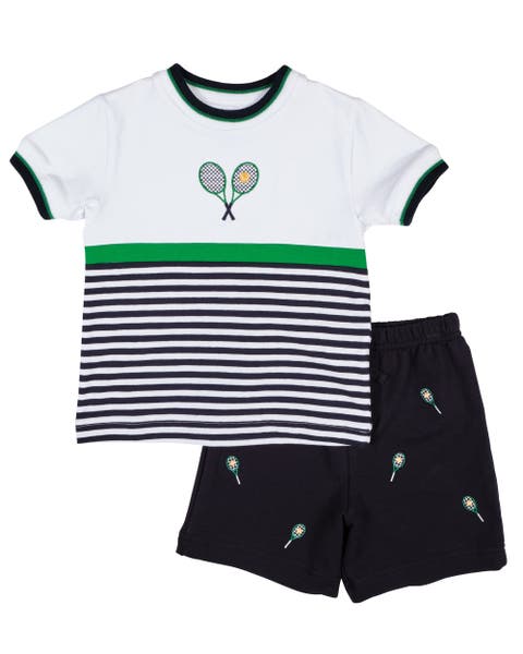 Knit Short Set with Tennis Rackets (Toddler, Little Kid, Big Kid)