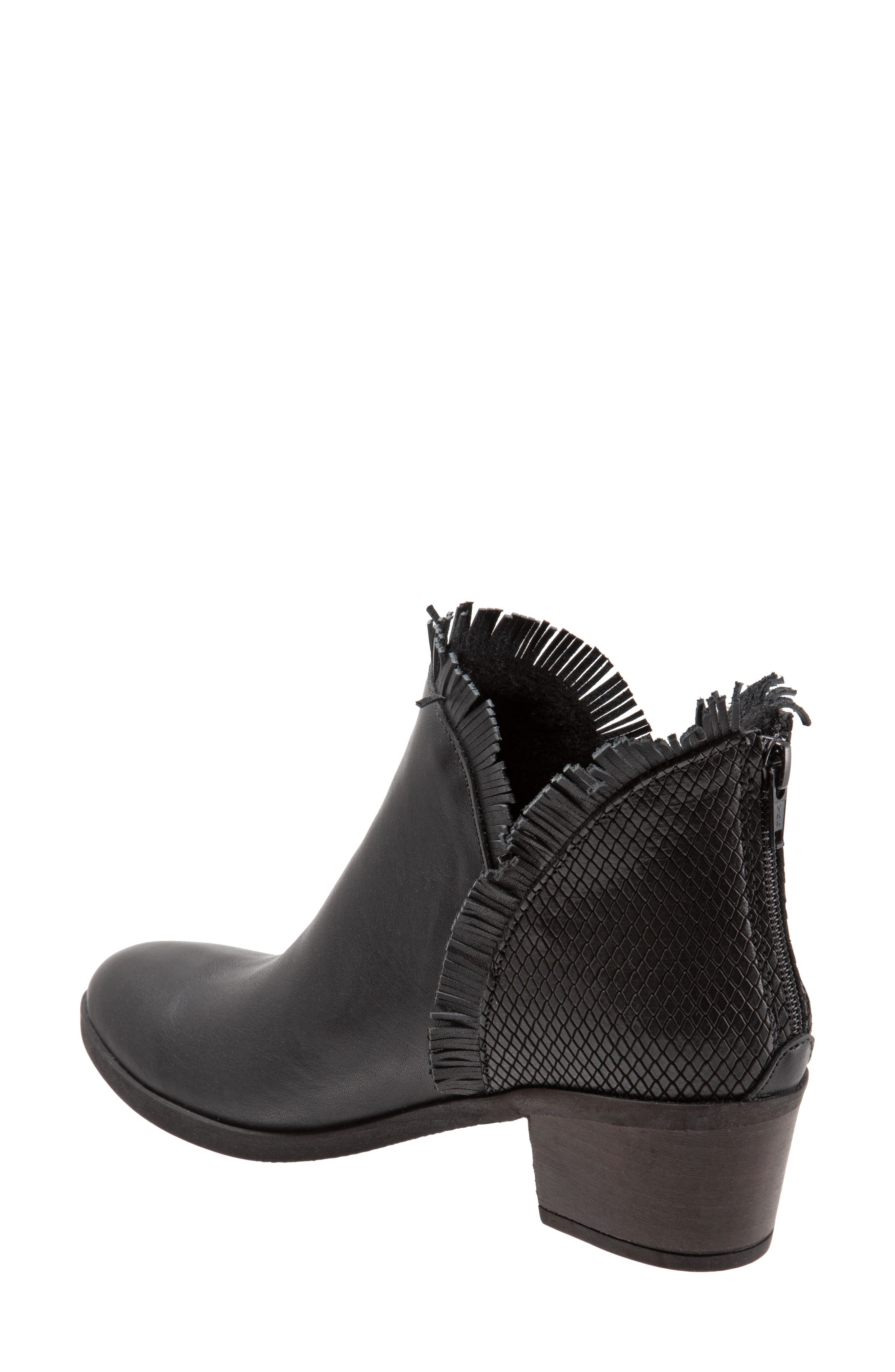Cathy Bootie, Alternate, color, BLACK SNAKE LEATHER