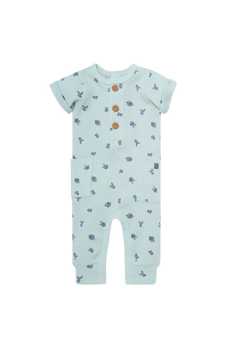 Short Sleeve Long Romper, Main, color, Sky Blueberry