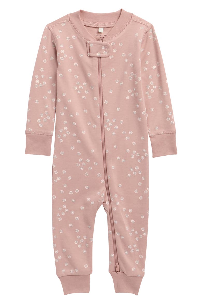 Zip Front Romper, Main, color, MAUVE