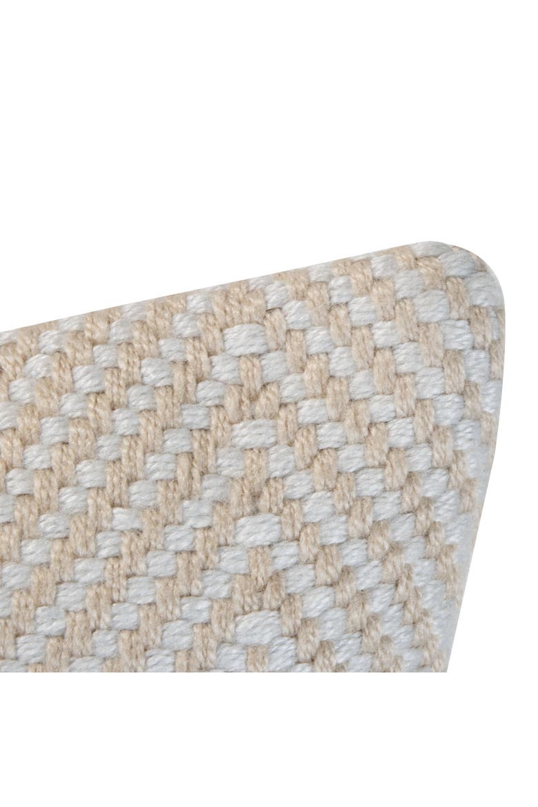 Diamond Pattern Handwoven Outdoor Decorative Throw Pillow, 18.1" x 18.1", Alternate, color, Beige