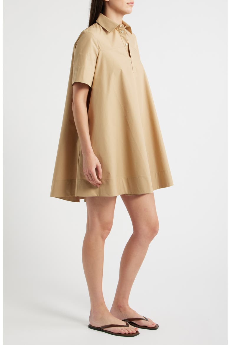 Cotton Trapeze Shirtdress, Alternate, color, RL KHAKI
