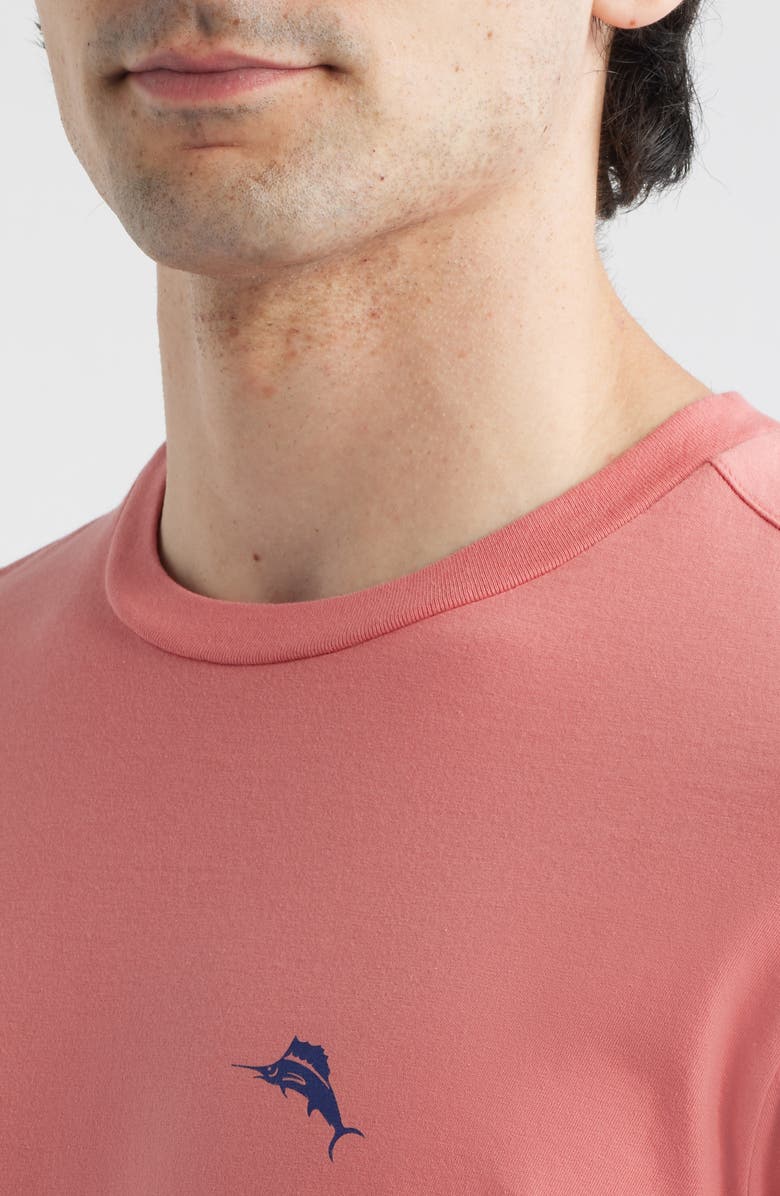 Tommy Bahama Marlin Waves Graphic T-Shirt, Alternate, color, Red Sunset