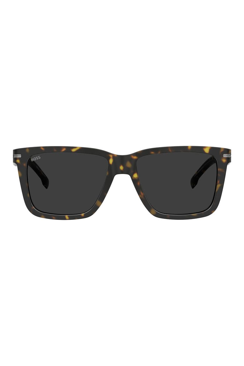 55mm Square Sunglasses, Main, color, HAVANA