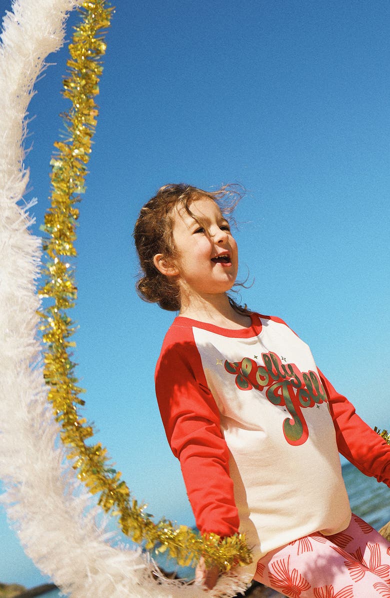 Rock Your Kid Kids' Colorblock Metallic Long Sleeve Cotton Graphic T-Shirt, Alternate, color, Snow Cone