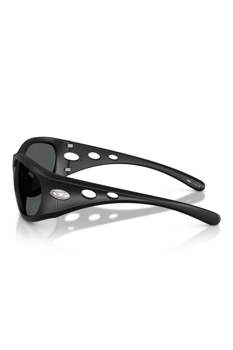 DL3012U 58mm Rectangular Sunglasses, Alternate, color, BLACK MATTE / DARK GREY
