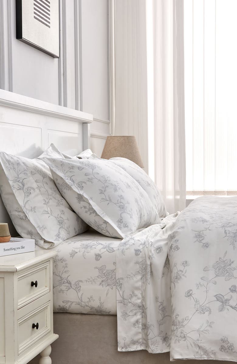 MELANGE HOME Bouquet 400 Thread Count Cotton Duvet Set, Alternate, color, 