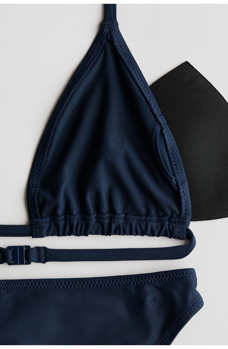 H&M Triangle Bikini, Alternate, color, Navy Blue