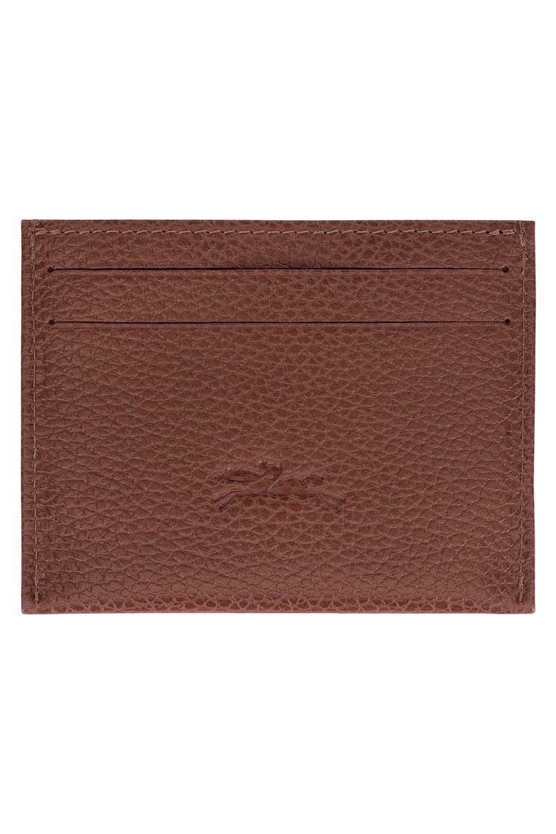 Le Foulonné Leather Card Case, Alternate, color, COFFEE