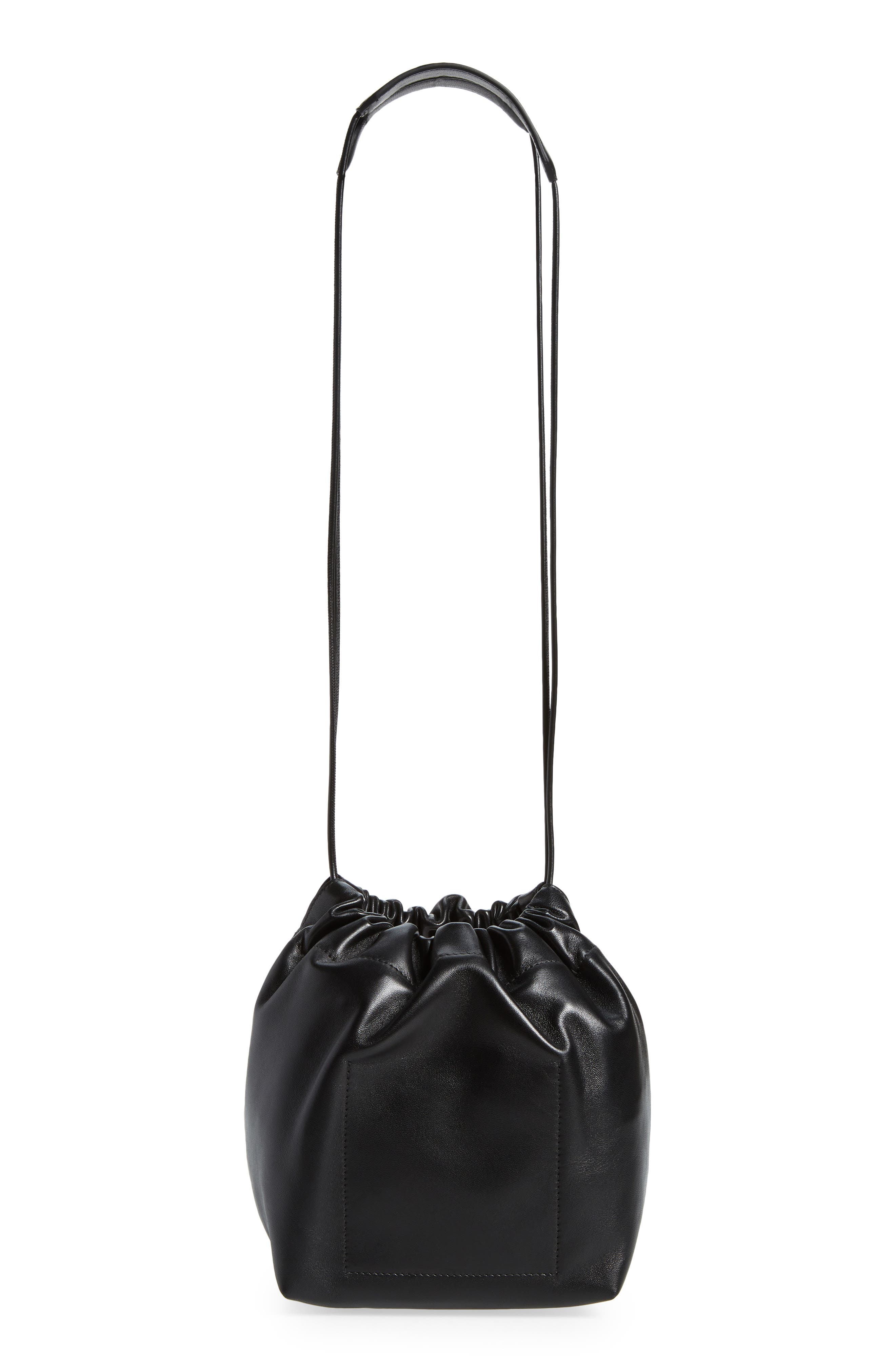 Jil Sander Small Drawstring Leather Crossbody Bag, Alternate, color, 
