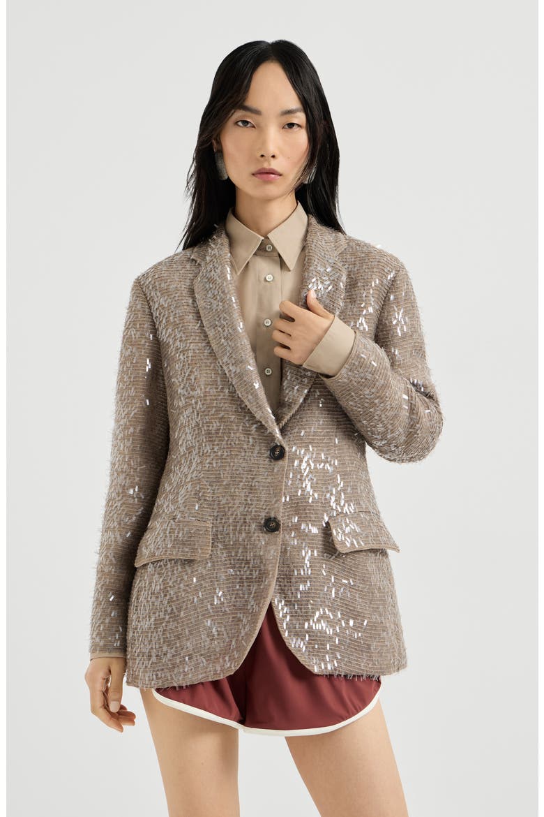 Dazzling Embroidery blazer, Main, color, Rope
