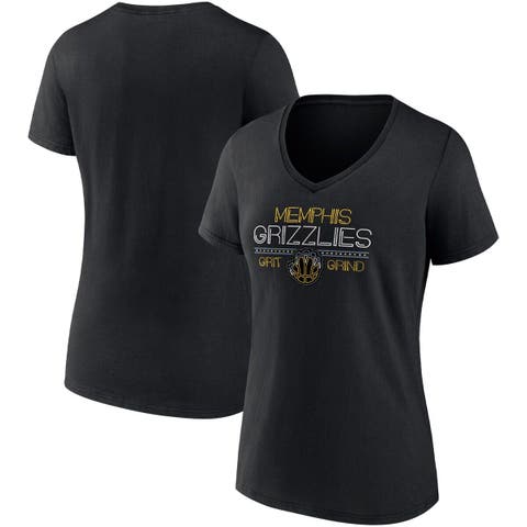 Women's Fanatics Branded Black Memphis Grizzlies Hometown Collection Grit Grind V-Neck T-Shirt