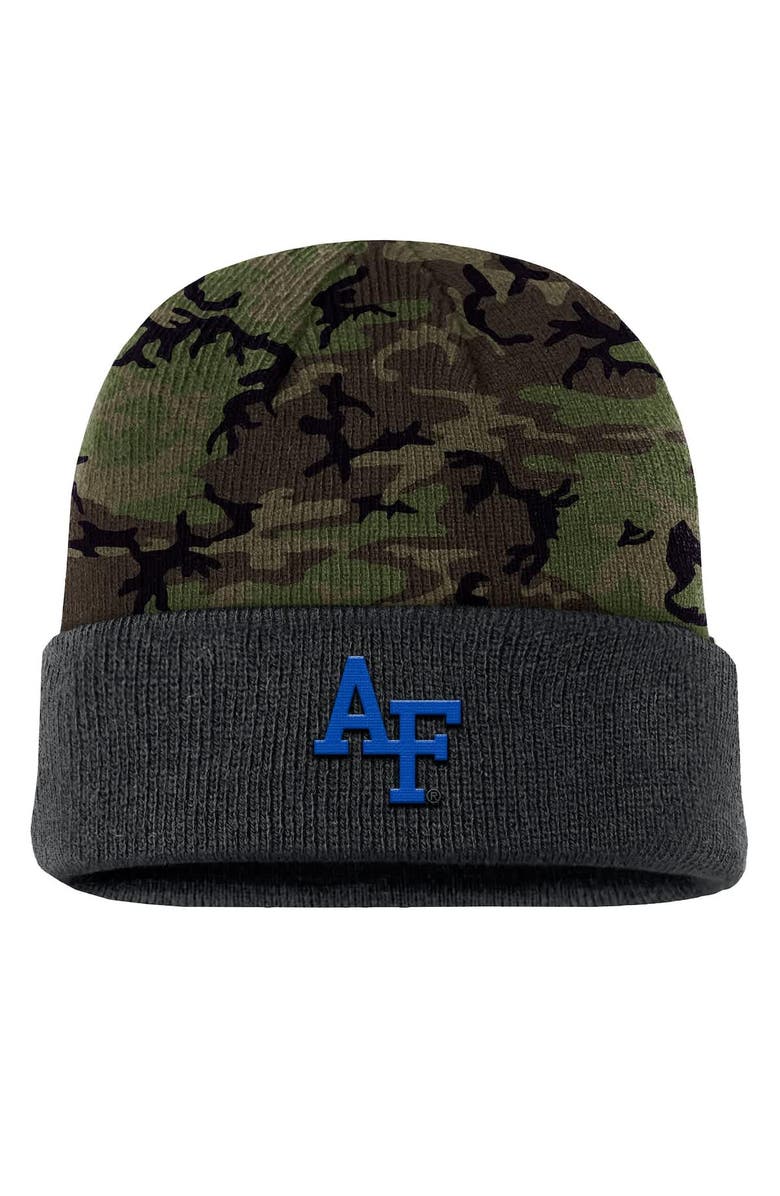 Nike Men's Nike  Camo Air Force Falcons Military Appreciation Cuffed Knit Hat, Main, color, 