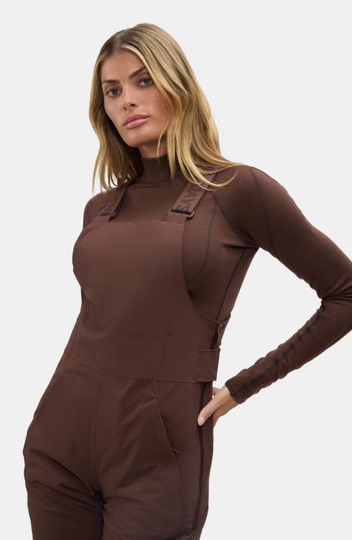 Halfdays Carson Waterproof Snow Bib Overalls In Brown