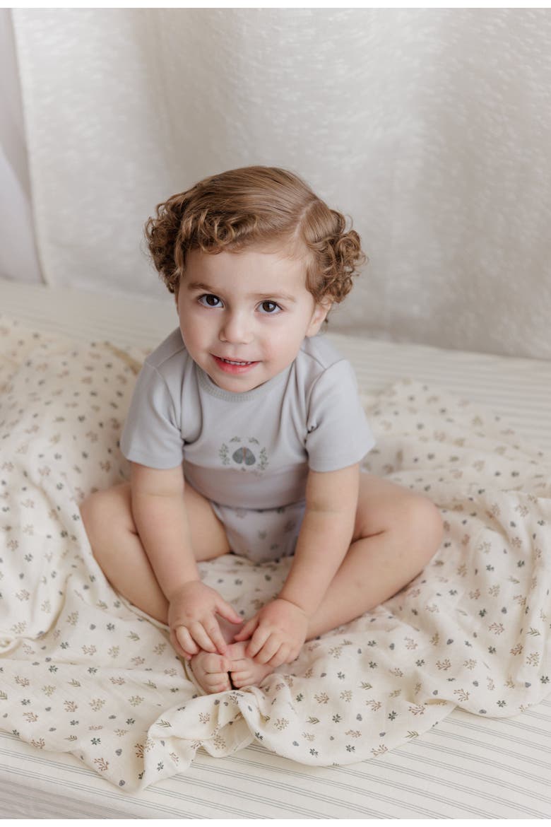 Garden Floral Print Collection - 2Pc Set Boy, Alternate, color, Blue