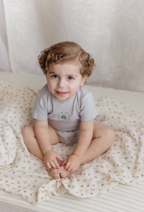 Ely's & Co. Garden Floral Print Collection In Gray