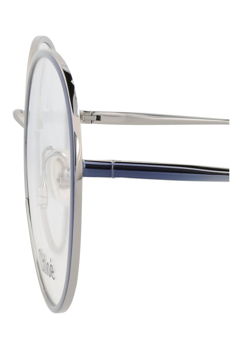 56mm Round Optical Glasses, Alternate, color, BLUE BLUE TRANSPARENT