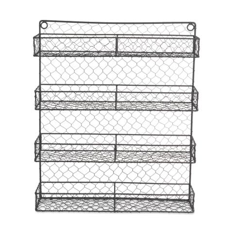 Double Wide 4 Row Chicken Wire Spice Rack