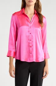 L'AGENCE Dani Silk Charmeuse Blouse