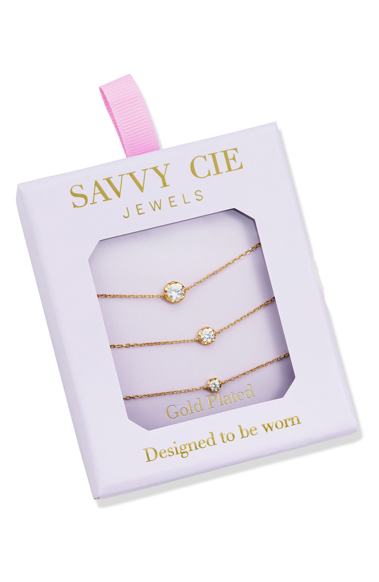 Sol Solitaire Cubic Zirconia Bracelet Trio