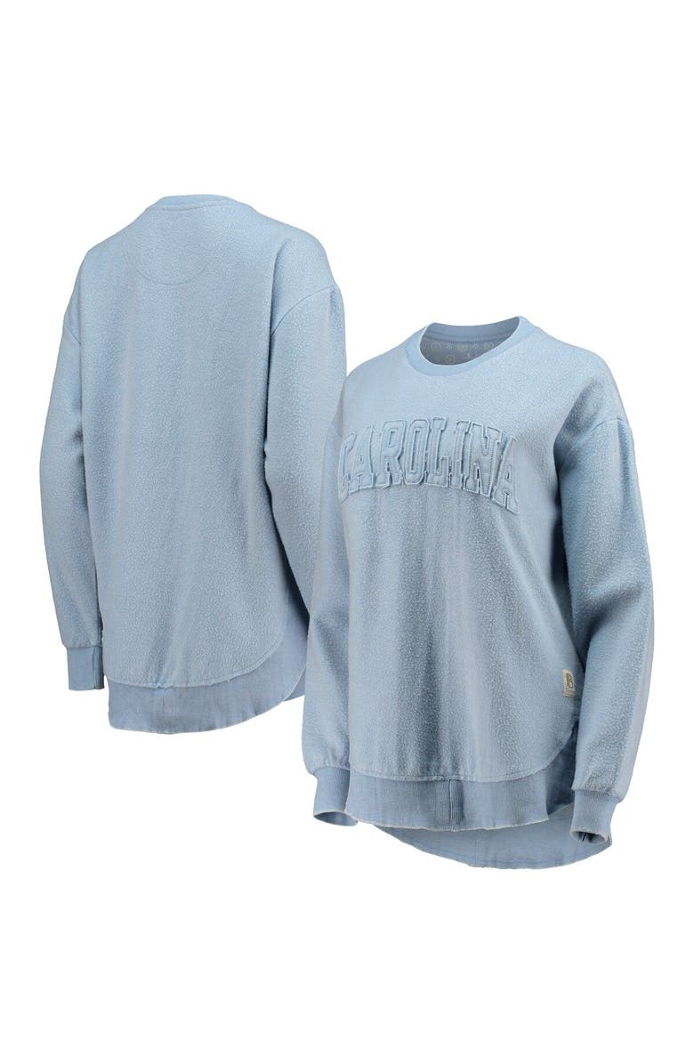 PRESSBOX Women's Pressbox Carolina Blue North Carolina Tar Heels Ponchoville Pullover Sweatshirt, Main, color, Light Blue