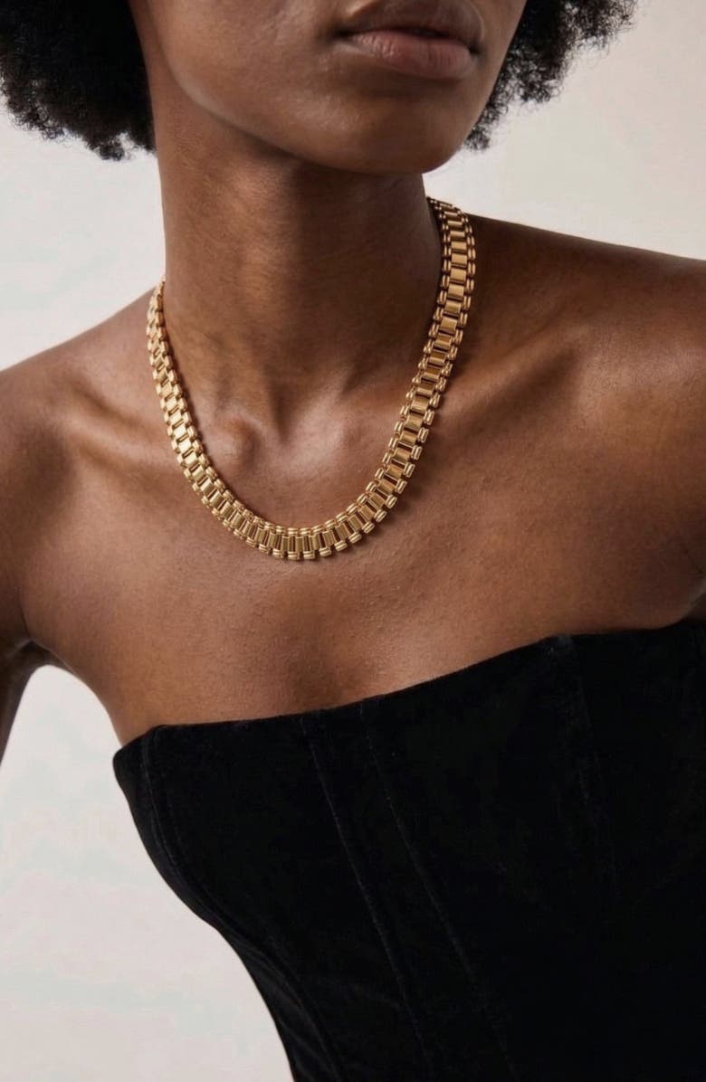 YOJ Cratford Necklace in Gold, Alternate, color, Gold