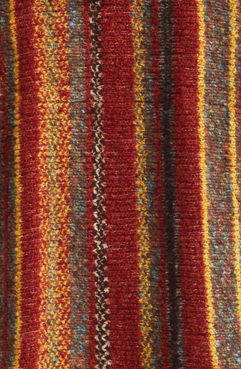 The Elder Statesman Cabin Stripe Baja Cashmere Blend Hoodie Sweater, Alternate, color, Cabin Stripe Multi