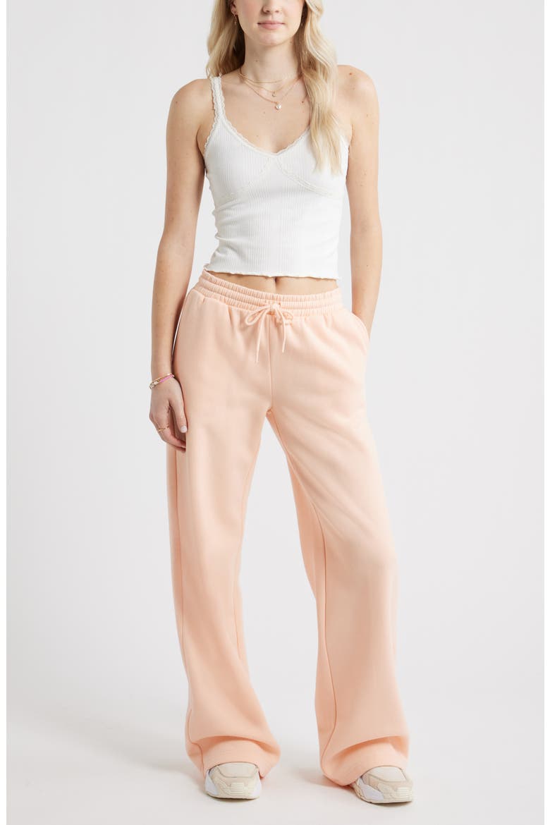 Baggy Wide Leg Sweatpants, Alternate, color, CORAL MORNING