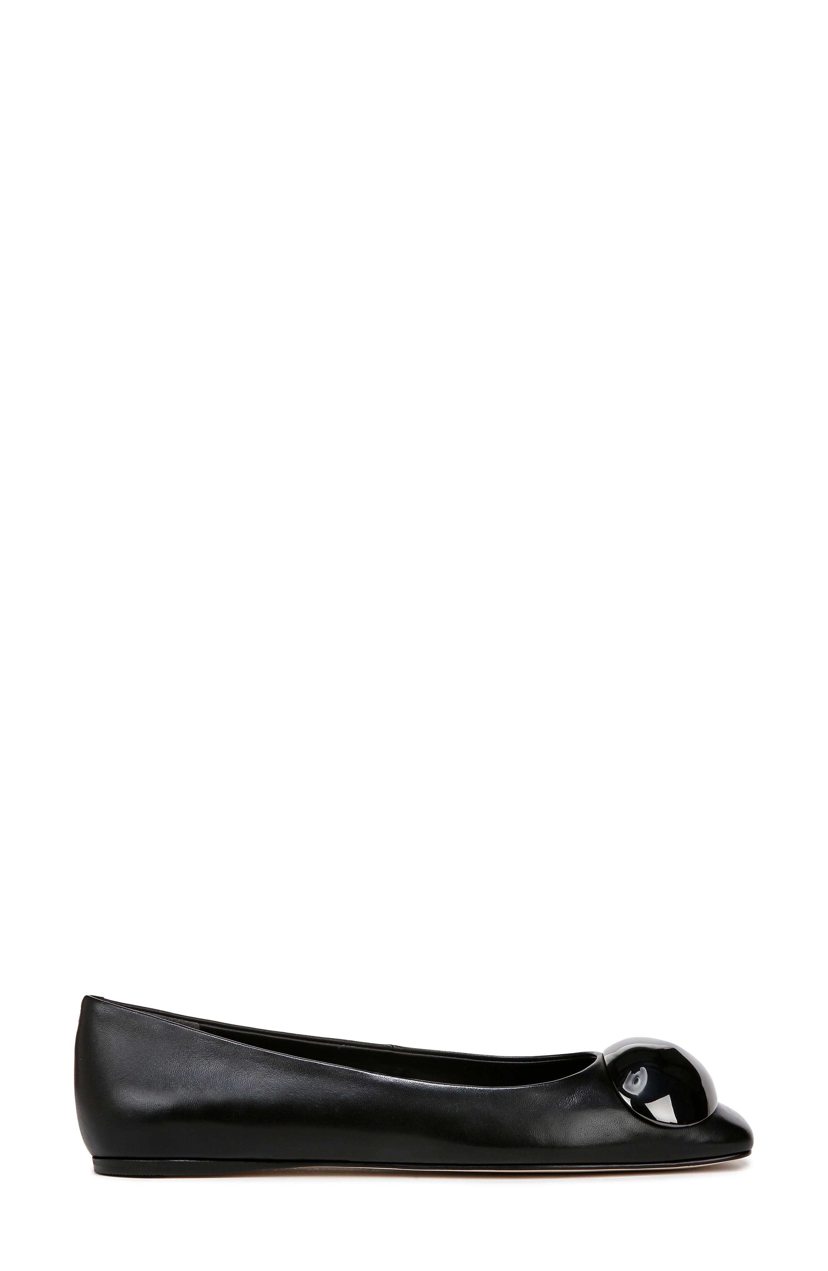 Maya Square Toe Ballet Flat, Alternate, color, BLACK