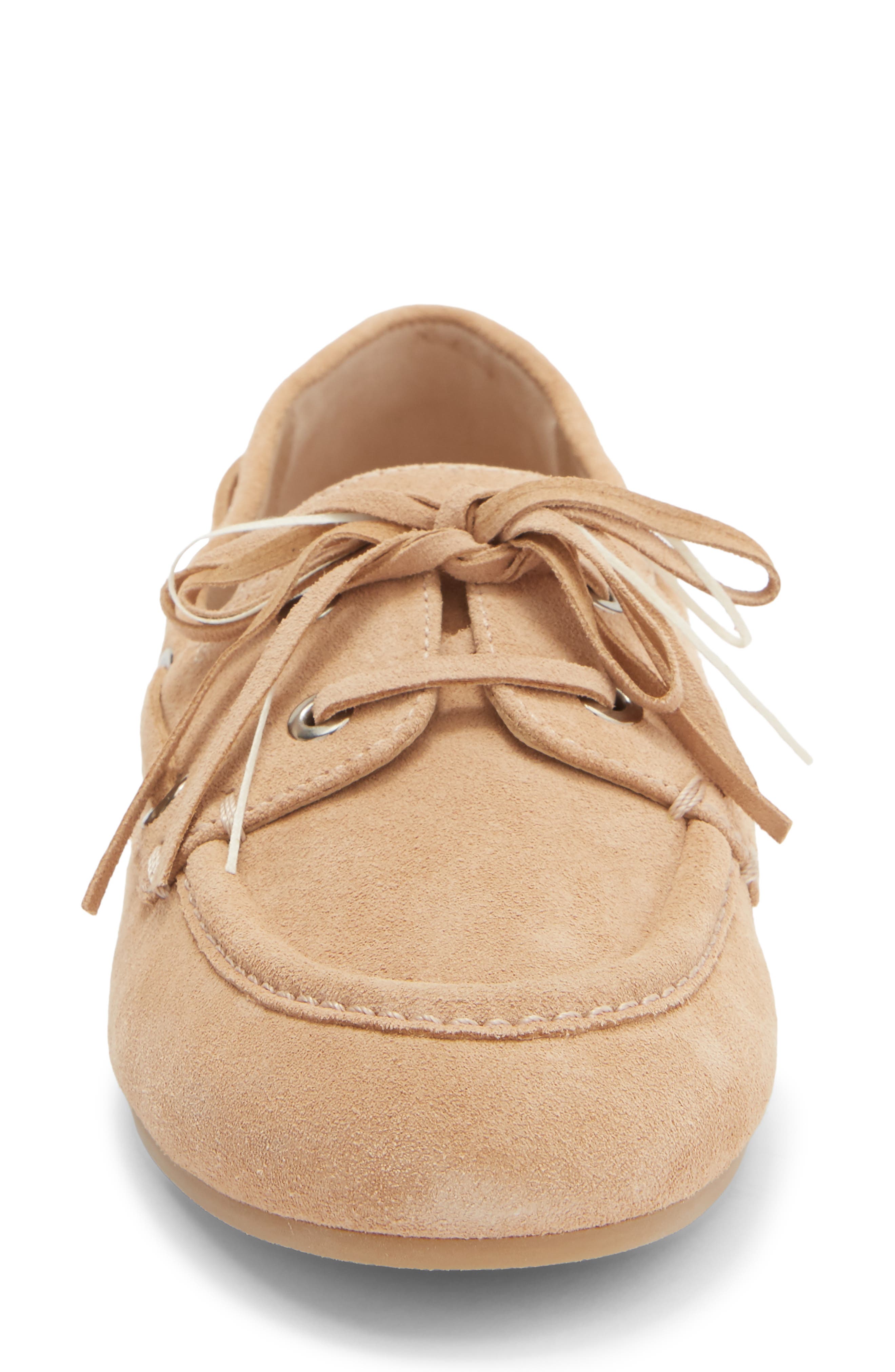 Stuart Weitzman Tinsley Moc Toe Loafer, Alternate, color, Adobe