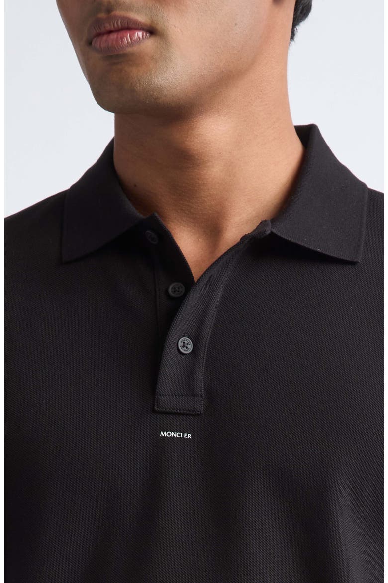 Cotton Piqué Polo, Alternate, color, BLACK
