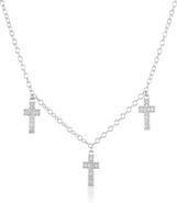 Sheryl Lowe Diamond Cross Dangle Necklace