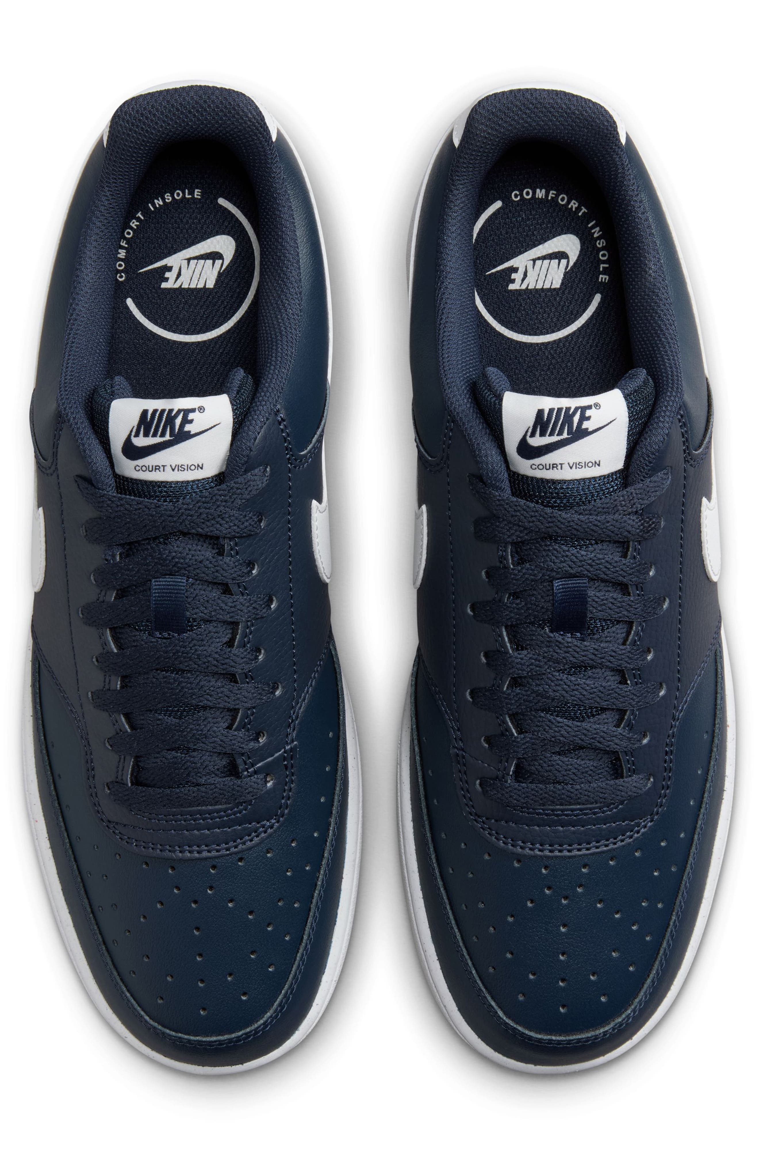 Court Vision Next Nature Sneaker, Alternate, color, OBSIDIAN/ WHITE/ BROWN