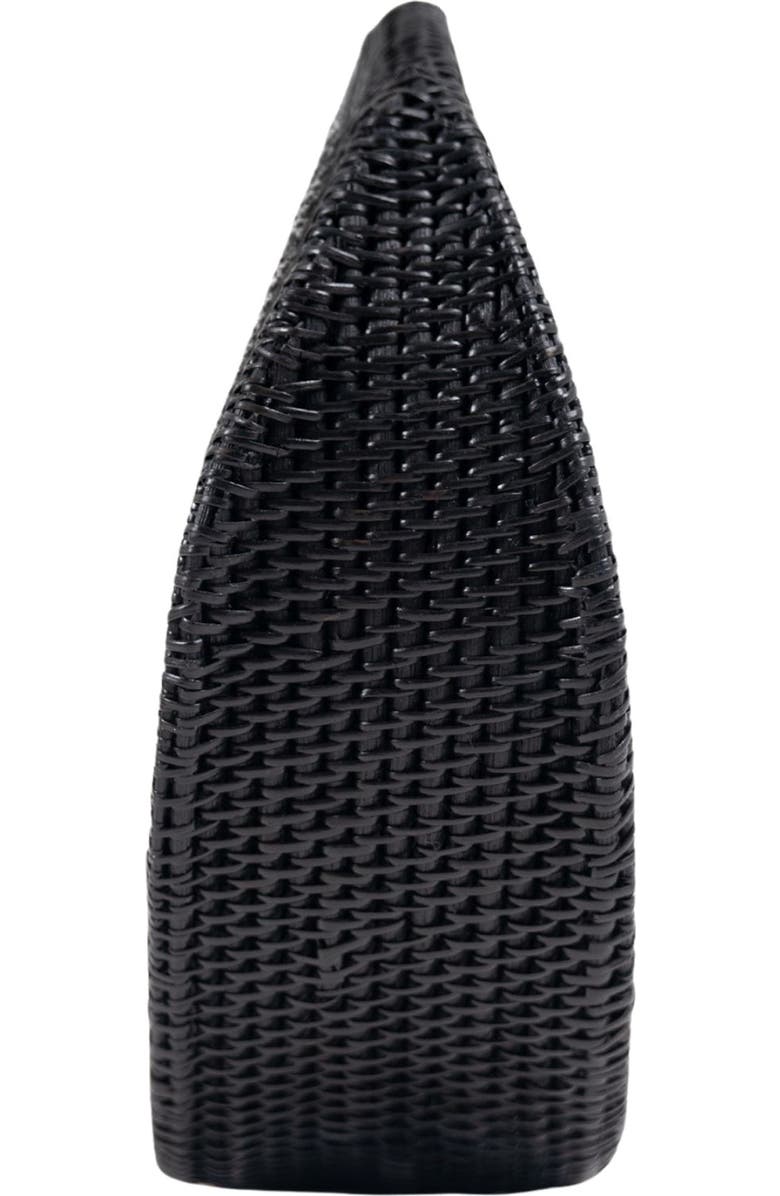 Jelavu Felicity Handwoven Rattan Top Handle Bag, Alternate, color, Black