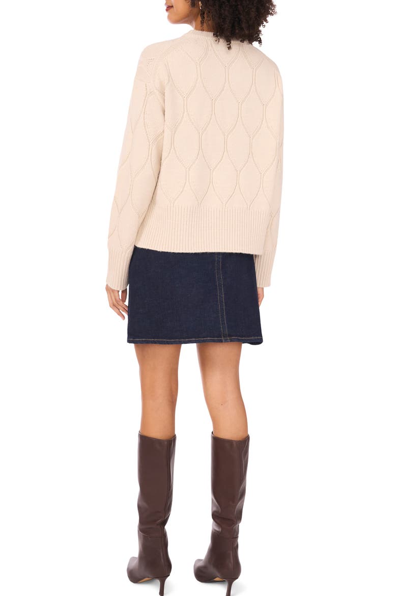 Long Sleeve Sweater, Alternate, color, SUGAR OAK