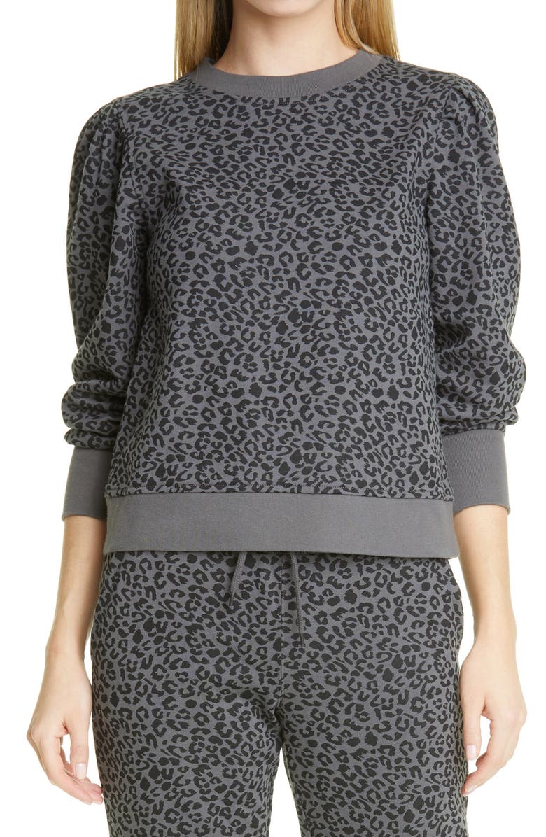 Rails Marcie Cheetah Print Cotton Blend Sweatshirt, Main, color, 